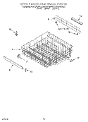 UPPER RACK AND TRACK Diagram and Parts List for KUDR24SEAL2  KitchenAid Dishwasher