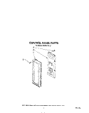 CONTROL PANEL Diagram and Parts List for MW8550XS2  Whirlpool Microwave