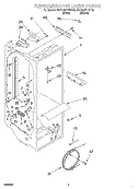 REFRIGERATOR LINER Diagram and Parts List for KSRE22FHBT00  KitchenAid Refrigerator