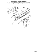 CONTROL PANEL PARTS Diagram and Parts List for GU2451XTSS0  Whirlpool Dishwasher