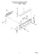 CONTROL PANEL Diagram and Parts List for KERC500EWH3  KitchenAid Range