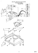 MACHINE BASE Diagram and Parts List for 3LSC8255EQ1  Whirlpool Washer