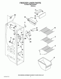 FREEZER LINER PARTS Diagram and Parts List for ED5LVAXWS04  Whirlpool Refrigerator