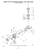 BRAKE, CLUTCH, GEARCASE, MOTOR AND PUMP Diagram and Parts List for KGLC500THT0  KitchenAid Washer Dryer Combo
