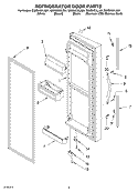 REFRIGERATOR DOOR Diagram and Parts List for GS2SHGXLT01  Whirlpool Refrigerator