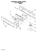 CONTROL PANEL PARTS Diagram and Parts List for KEBU208SSS00  KitchenAid Wall Oven