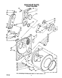 BULKHEAD Diagram and Parts List for LG8651XWW0  Whirlpool Dryer