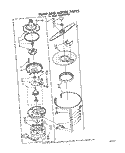 PUMP AND MOTOR Diagram and Parts List for GSHU3024W1  Whirlpool Dishwasher