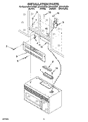 INSTALLATION PARTS, MISCELLANEOUS PARTS Diagram and Parts List for MH6150XMS1  Whirlpool Microwave