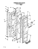FREEZER DOOR Diagram and Parts List for KSRB25QXBL11  KitchenAid Refrigerator
