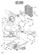 UNIT PARTS, OPTIONAL PARTS Diagram and Parts List for KUIA15PRLS0  KitchenAid Ice Maker