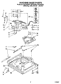 MACHINE BASE PARTS Diagram and Parts List for GST9630PL2  Whirlpool Washer