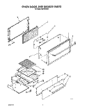 OVEN DOOR AND BROILER Diagram and Parts List for SGP335XX2  Roper Range