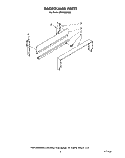 BACKGUARD Diagram and Parts List for SF0100ERW2  Whirlpool Range