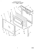 DOOR, LIT/OPTIONAL Diagram and Parts List for SF360BEEW0  Whirlpool Range