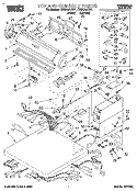 TOP AND CONSOLE Diagram and Parts List for CGW2761AW1  Whirlpool Dryer
