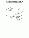 CONTROL PANEL AND LATCH PARTS Diagram and Parts List for KUDS30IXBL3  KitchenAid Dishwasher