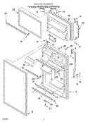 DOOR Diagram and Parts List for ET8WTMXKQ00  Whirlpool Refrigerator