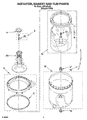 AGITATOR, BASKET AND TUB PARTS Diagram and Parts List for LXR6432JQ3  Whirlpool Washer