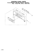 CONTROL PANEL Diagram and Parts List for RBS245PDT14  Whirlpool Wall Oven