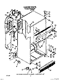 CABINET Diagram and Parts List for ET25DMXXN00  Whirlpool Refrigerator