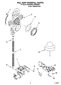 FILL AND OVERFILL PARTS Diagram and Parts List for IUD8000RQ6  Whirlpool Dishwasher