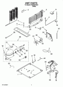 UNIT PARTS Diagram and Parts List for ET8WTEXVQ01  Whirlpool Refrigerator