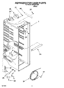 REFRIGERATOR LINER PARTS Diagram and Parts List for IS25CFXTQ00  Inglis Refrigerator