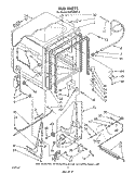 TUB , LITERATURE AND OPTIONAL Diagram and Parts List for DU8100XT4  Whirlpool Dishwasher