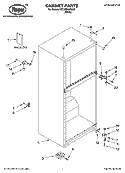 CABINET PARTS Diagram and Parts List for RT18BKXSQ00  Roper Refrigerator