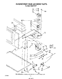 MAGNETRON AND AIRFLOW Diagram and Parts List for SM988PEPW2  Whirlpool Range