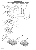 SHELF PARTS Diagram and Parts List for GB2SHDXTS01  Whirlpool Refrigerator