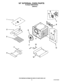 18`` INTERNAL OVEN PARTS Diagram and Parts List for KDRU783VSS03  KitchenAid Range