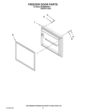FREEZER DOOR PARTS Diagram and Parts List for EF36BNNFSS11  Whirlpool Refrigerator