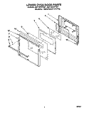 LOWER OVEN DOOR Diagram and Parts List for RB170PXYB7  Whirlpool Wall Oven