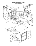 DISPENSER FRONT Diagram and Parts List for 6ED25RQXWW01  Whirlpool Refrigerator