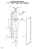 FREEZER DOOR PARTS Diagram and Parts List for KSRK22ILBT03  KitchenAid Refrigerator
