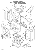 CHASSIS Diagram and Parts List for FGS337KN1  Roper Range