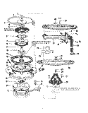 MOTOR, HEATER AND SPRAY ARM Diagram and Parts List for 8515L00  Roper Dishwasher