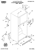 CABINET Diagram and Parts List for RT20AKXDN01  Roper Refrigerator