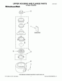 UPPER HOUSING AND FLANGE PARTS Diagram and Parts List for KCDB250G4  KitchenAid Food Waste Disposer