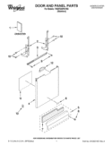 DOOR AND PANEL PARTS Diagram and Parts List for 7WDF530PAYM3  Whirlpool Dishwasher
