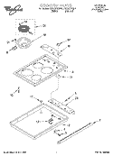 COOKTOP Diagram and Parts List for RS610PXGW0  Whirlpool Range