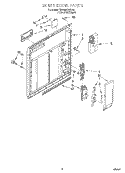 INNER DOOR Diagram and Parts List for 7DP840CWDB1  Whirlpool Dishwasher