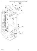 REFRIGERATOR LINER Diagram and Parts List for 6ED22ZRXDW00  Whirlpool Refrigerator