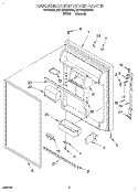 REFRIGERATOR DOOR Diagram and Parts List for 3ET19DKXDN01  Whirlpool Refrigerator