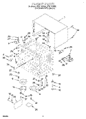 CABINET, LITERATURE Diagram and Parts List for MT8118XEB2  Whirlpool Microwave
