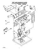 SECTION Diagram and Parts List for LEP7858AW0  Whirlpool Dryer
