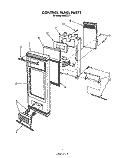 CONTROL PANEL Diagram and Parts List for MW5571  Roper Microwave
