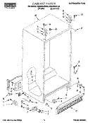 CABINET Diagram and Parts List for RS25AWXBW00  Roper Refrigerator